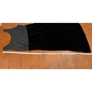 Vintage Teddi Evening Velvet Dress Black Gray Grunge Whimsigoth Midi Small 6/8